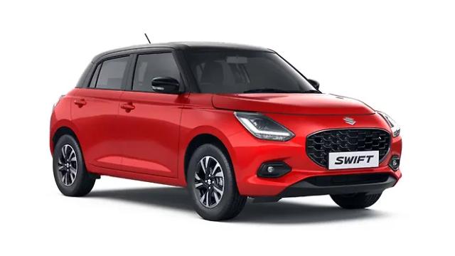Sizzling Red with Bluish Black Roof